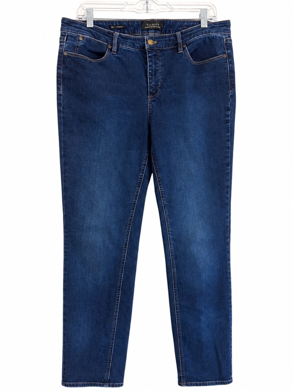 Talbots Flawless Five Pocket Jeans Women’s 12L Straight Leg Dark Wash Stretch